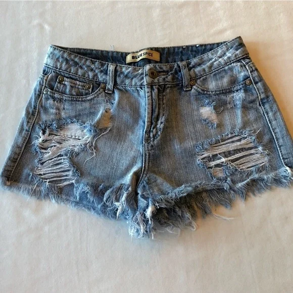 Blue jean booty shorts hotsell